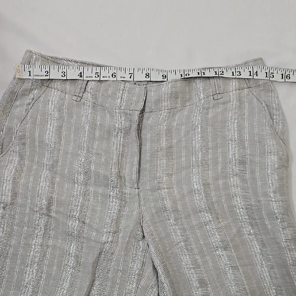 Tommy Bahama Silver‎ Gray Dress Pants Cropped Style 2